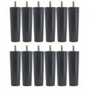 Ver imagem 1 de Kit 12 Pés para Cama Box Baú Solteiro Casal Pé para Moveis 13cm Preto