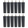 Kit 12 Pés para Cama Box Baú Solteiro Casal Pé para Moveis 13cm Preto - 1