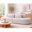 Ver imagem 3 de Sofá Orgânico Bi Partido 230cm Serina Bouclé Cinza - Sallar Home