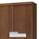 Ver imagem 6 de Guarda Roupa Casal Premium Lily 205,9cm 3 Portas 4 Gavetas Yescasa Marrom/Freijó