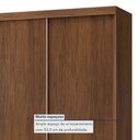 Ver imagem 6 de Guarda Roupa Casal Premium Lily 205,9cm 3 Portas 4 Gavetas Yescasa Marrom/Freijó