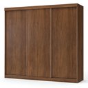 Ver imagem 3 de Guarda Roupa Casal Premium Lily 205,9cm 3 Portas 4 Gavetas Yescasa Marrom/Freijó