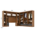 Ver imagem 3 de Quarto Modulado Casal Completo 100% MDF 6 Peças 6 Portas 5 Gavetas com Maleiro Smart Plus Yescasa Bege/Cinamomo/Chumbo