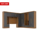 Ver imagem 5 de Quarto Modulado Casal Completo 100% MDF 6 Peças 6 Portas 5 Gavetas com Maleiro Smart Plus Yescasa Bege/Cinamomo/Chumbo