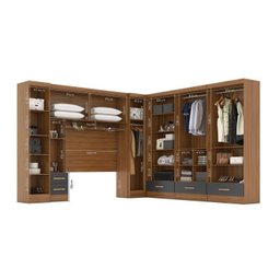 Quarto Modulado Casal Completo 6 Peças 6 Portas 5 Gavetas com Maleiro Smart Plus - 7