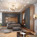 Ver imagem 1 de Quarto Modulado Casal Completo 100% MDF 6 Peças 6 Portas 5 Gavetas com Maleiro Smart Plus Yescasa Bege/Cinamomo/Chumbo