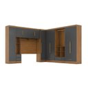 Ver imagem 2 de Quarto Modulado Casal Completo 100% MDF 6 Peças 6 Portas 5 Gavetas com Maleiro Smart Plus Yescasa Bege/Cinamomo/Chumbo