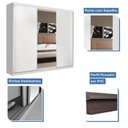 Ver imagem 3 de Guarda Roupa Casal Premium Rubi 205,9cm com Espelho 3 Portas 4 Gavetas Yescasa Branco