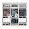 Guarda Roupa Casal Premium Rubi 205,9cm com Espelho 3 Portas 4 Gavetas Espresso Móveis       - 10