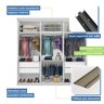Guarda Roupa Casal Premium Rubi 205,9cm com Espelho 3 Portas 4 Gavetas Espresso Móveis       - 5