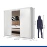 Guarda Roupa Casal Premium Rubi 205,9cm com Espelho 3 Portas 4 Gavetas Espresso Móveis       - 6