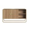 Buffet Aparador Sala Orgânico 135cm 2 Portas e Pés em Metal Cor:hanover com Dourado - 2