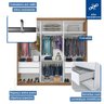 Guarda Roupa Casal Premium Rubi 205,9cm com Espelho 3 Portas 4 Gavetas Espresso Móveis       - 4