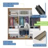 Guarda Roupa Casal Premium Rubi 205,9cm com Espelho 3 Portas 4 Gavetas Espresso Móveis       - 5