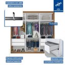 Ver imagem 4 de Guarda-Roupa Casal 3 Portas de Correr e 3 Espelhos Rubi Yescasa Marrom/Freijó