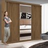 Guarda Roupa Casal Premium Rubi 205,9cm com Espelho 3 Portas 4 Gavetas Espresso Móveis       - 8
