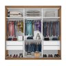 Guarda Roupa Casal Premium Rubi 205,9cm com Espelho 3 Portas 4 Gavetas Espresso Móveis       - 10
