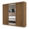 Guarda Roupa Casal Premium Rubi 205,9cm com Espelho 3 Portas 4 Gavetas Espresso Móveis       - 9