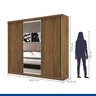 Guarda Roupa Casal Premium Rubi 205,9cm com Espelho 3 Portas 4 Gavetas Espresso Móveis       - 6