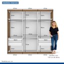 Ver imagem 7 de Guarda-Roupa Casal 3 Portas de Correr e 9 Espelhos Ivy Yescasa Marrom/Freijó