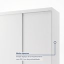 Ver imagem 6 de Guarda-Roupa Solteiro 2 Porta de Correr 2 Gavetas Nala Yescasa Branco