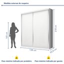 Ver mais imagens de Guarda-roupa Solteiro 2 Porta de Correr 2 Gavetas Nala Espresso Móveis