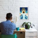 Ver imagem 2 de Quadro Iemanjá - Saudação Odoyá 33x24cm:moldura Branca