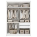 Ver imagem 5 de Guarda-Roupa Solteiro 2 Portas de Correr 2 Gavetas e 3 Espelhos Nala Plus Yescasa Branco