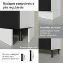 Ver mais imagens de Balcão de Cozinha 50cm 1 Porta (sem Tampo) Branco/preto Glamy Madesa