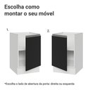 Ver imagem 4 de Balcão de Cozinha 50cm 1 Porta (sem Tampo) Branco/preto Glamy Madesa