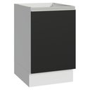 Ver imagem 1 de Balcão de Cozinha 50cm 1 Porta (sem Tampo) Branco/preto Glamy Madesa
