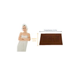 Kit 10 Tapetes para Banheiro Antiderrapante 550g/m² Extra Felpudo Paris 45x70cm Marrom - 5