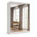 Ver imagem 3 de Guarda-Roupa Solteiro 2 Portas de Correr 2 Gavetas e 6 Espelhos Nala Top Yescasa Branco