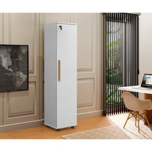 Armário Multiuso com Chave e Rodizio Lune Espresso Móveis