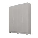 Ver imagem 2 de Guarda Roupa Canadá 4 Pts 100%mdf Branco - Leifer