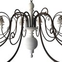 Ver imagem 3 de Pendente Rústico Feito Em Ferro e Madeira Para Área Gourmet Libertas Rosas Artesanato Torneado Com C