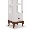 Ver imagem 3 de Cristaleira 1 Porta e Laterais em Vidro 3 Prateleiras 60110 Linz Móveis - Branco/Imbuia Glazer