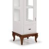 Cristaleira 1 Porta e Laterais em Vidro 3 Prateleiras 60110 Linz Móveis - Branco/Imbuia Glazer - 3