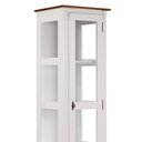 Ver imagem 2 de Cristaleira 1 Porta e Laterais em Vidro 3 Prateleiras 60110 Linz Móveis - Branco/Imbuia Glazer