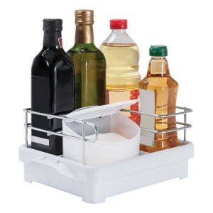 Porta Condimentos de Mesa Para Sal Vinagre Óleo e Azeite em Aço Cromado - Wp Connect Suporte para Te