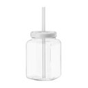 Ver imagem 1 de Copo Quadrado Vintage Boccati com Canudo 670ml Cozinha Lazer Cor:transparente