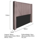 Ver imagem 4 de Kit Cabeceira e Calçadeira Baú Queen 160cm Linho Rosê