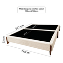 Ver imagem 4 de Base Cama Box Casal 148cm Orgânica Thor Bouclê:bege Claro