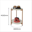 Ver imagem 7 de Conjunto Mesa Lunis Sala Abajur Pés Metal Off White/bronze