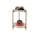 Ver imagem 5 de Conjunto Mesa Lunis Sala Abajur Pés Metal Off White/bronze
