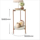 Ver imagem 6 de Conjunto Mesa Lunis Sala Abajur Pés Metal Off White/bronze
