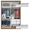 Ver imagem 4 de Guarda-roupa Solteiro 2 Porta de Correr 2 Gavetas Nala Espresso Móveis