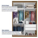 Ver imagem 7 de Guarda-roupa Solteiro 2 Porta de Correr 2 Gavetas Nala Espresso Móveis