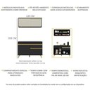 Ver imagem 4 de Cozinha Compacta 2 Pç com Armário e Balcão Mp3688 Veneza Gb Preta