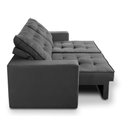 Ver imagem 5 de Sofá Retrátil e Reclinável 2 Lugares 2,10m com Molas Giovana Suede Cinza Cinza
